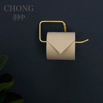 CHONG EXTREME MINIMALIST BRASS Toilet Toilet Toilet Toilet Bathroom Toilet Paper Shelf Creative Golden Wall-mounted