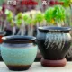 SJ Pottery Pot Black Glaze+Black Roth Roth Blue Bubble