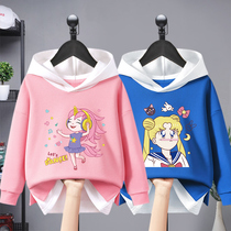 The sweater girl spring and autumn thin piece of hood tops 2021 new autumn trend loose long sleeve coat gas