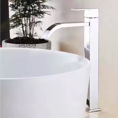 All copper washbasin single cold faucet wash basin cosmetic room household table upper basin rotating bathroom cabinet single hole