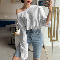 Denim shorts womens summer high waist 2019 new cycling wear pants tight Korean version stretch blue five-point pants tide