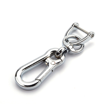 D Keychain Men's Waist Padlock Keychain Creative Car Keyring Couple Metal Pendant Keychain Horseshoe Buckle