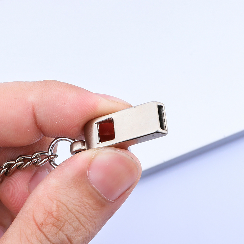 Portachiavi con fischietto per coppia, portachiavi in metallo, fischietto portatile, fischietto per arbitro, portachiavi semplice in metallo per bambini_voghion.com