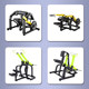 Commercial Gym Strength Equipment Maintenance-Free Bumblebee Leg Extension Back Pull Seated Chest Press Shoulder Lift Rowing Machine