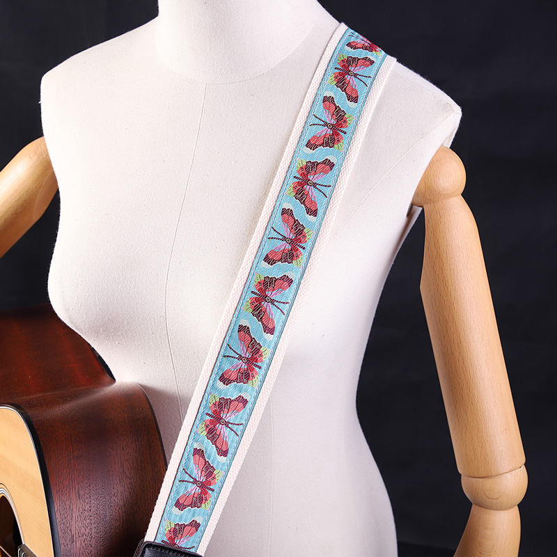 Personality Butterfly Guitar Braces Art Wind Electric Guitar Shoulder Strap Bass Braces Bass ballad Guitar Strap-Taobao