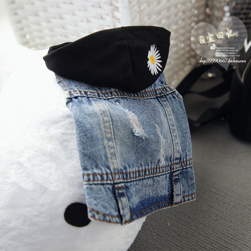 Pet Cat, чем медведь Сюенари, маленькая собака плюшевая одежда для собаки весна джинсовая джинсовая джинсовая велека