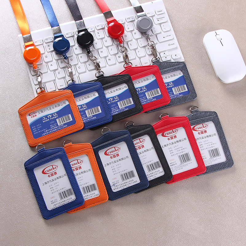 Work Papers Cutting Sleeve Chest Card Chest Card Meal Card Door Fasting Factory Card bus cutting sleeve with hanging rope Neck Extension Buckle Customisation