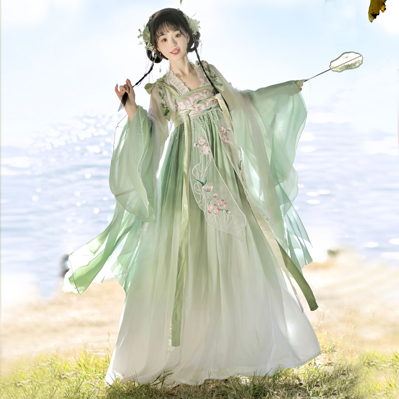 清月記オリジナル漢服レディース[清河]胸丈スカート日常スタイル中国風新漢要素春夏