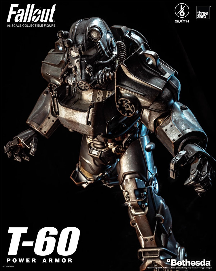threezero Fallout T-60 フィギュア Threezero Fallout76 T-60 Power Armor 1/6 Action Figure Model