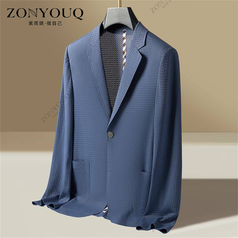 Sun Protection Suit for Men, Summer Thin Breathable Business Casual Loose Plus Size Versatile Commuter Jacket Blazer