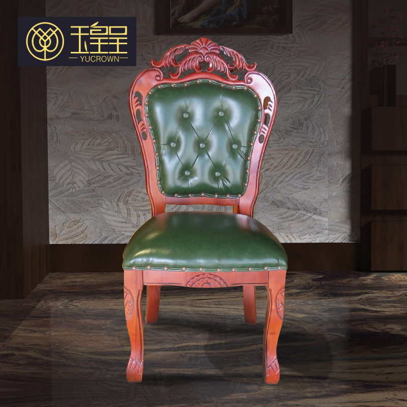 Jade imperial presents a hotel chair solid wood VIP leans on the back chair hotel Luckinger Golden Leather Chair Eu Style Fabric Chair Banquet Chair