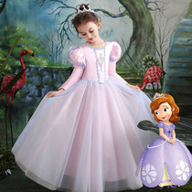  Elo princess dress Frozen costume Childrens stage dress up performance costume Le Pei skirt Sleeping Beauty dress summer