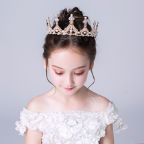  Childrens crown headdress Crystal hairband Princess girl crown Korean super fairy hair accessories Childrens birthday jewelry headband