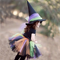  Childrens performance clothing girls vampire clothes cosplay dress Witch princess dress Witch skirt summer