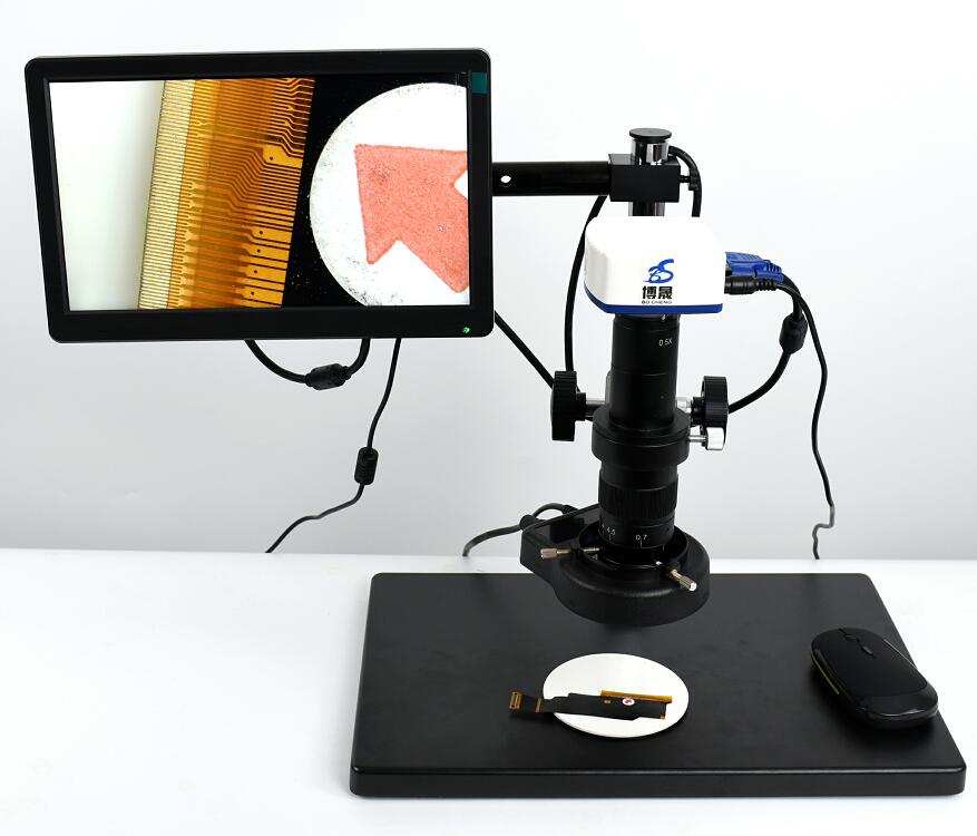 High-definition 1080 photo measurement USB VGA electron microscope 12 inch screen digital tool All