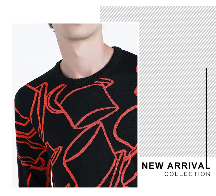 Carbin áo len nam mùa thu và mùa đông nam áo len jacquard mỏng dài tay áo len áo len B 3163107008 áo len nam đẹp
