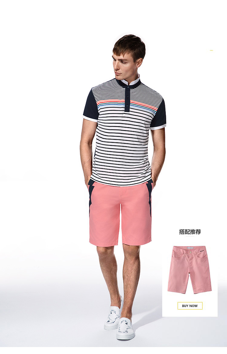 Áo thun ngắn tay carbine nam Slim street thương hiệu Hàn Quốc kinh doanh thời trang thể thao thoải mái cotton thoáng khí 5 áo thun polo nam