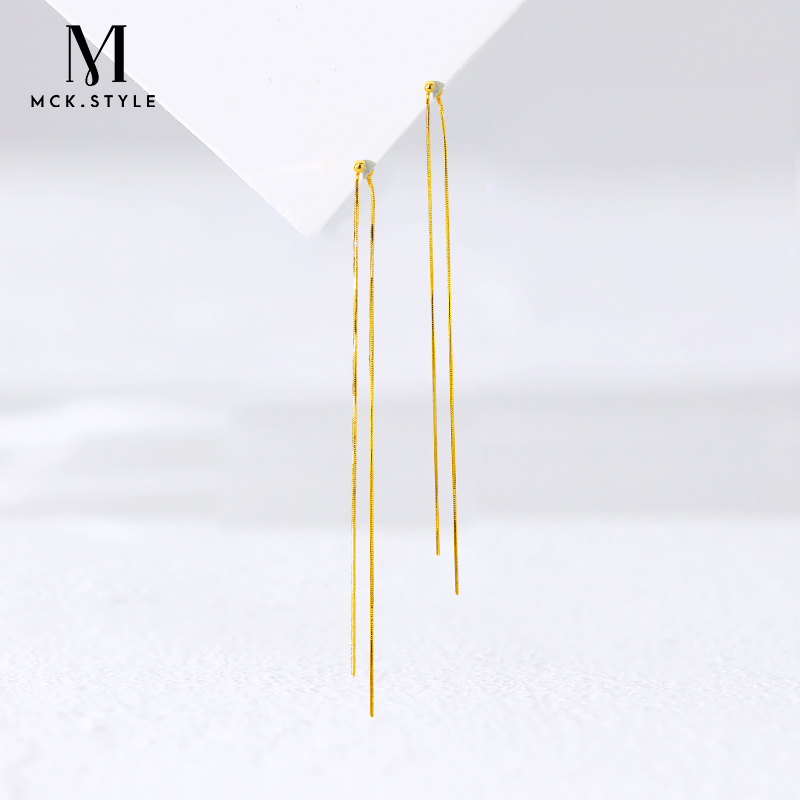 Ear Necklace 2022 New Tide Earrings Women's Korea Earrings Temperament Superior Atmospheric Net Red Long Version Earshot Ear