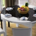 Nội thất bàn nướng gỗ rắn Bếp điện từ nồi lẩu bàn tròn và ghế kết hợp Căn hộ nhỏ đơn giản và phong cách 1 m 2 - FnB Furniture