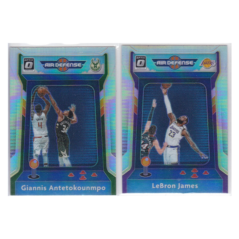 Star Player Card: Giannis Antetokounmpo, Lebron James, Refractor, Panini 20-21 Optic Star Player Card: Giannis Antetokounmpo, Lebron James, Refractor, Panini 20-21 Optic