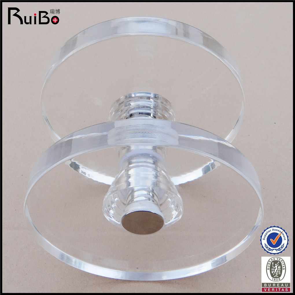 Square Acrylic Organic Glass Door to Mount Door Handle Crystal Handle round transparent Single-hole minimalist door handle