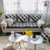 Dày màu đen và trắng vải kẻ sọc sofa đệm lanh mùa hè đệm Continental trượt mat tùy chỉnh - Ghế đệm / đệm Sofa