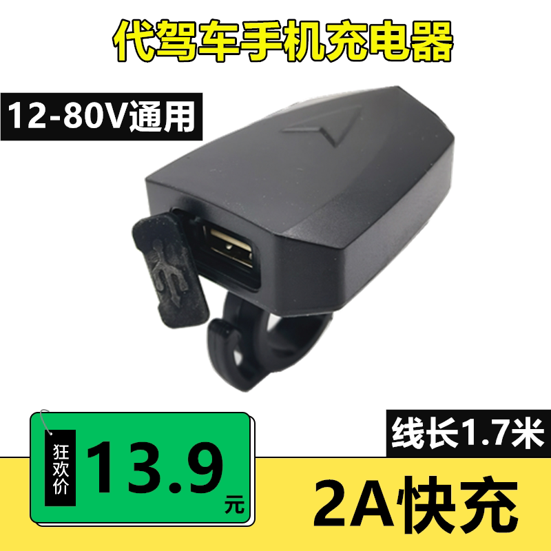 USB Mobile Phone Charger for Driving Services, Fast Charging Lithium Battery for Bicycles and Scooters, USB Charger with 2A Current, Waterproof Hummingbird