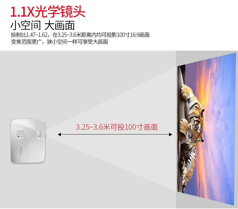 Máy chiếu Optoma HD300 máy chủ wifi nhỏ không dây không có màn hình TV true HD 1080P điện thoại di động HD Blu-ray 3D rạp hát tại nhà thay vì máy chiếu HD290 - Máy chiếu máy chiếu optoma