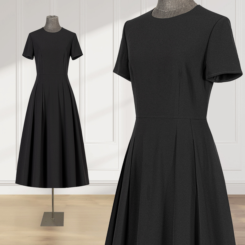French Hepburn Style Black Dress for Women, Summer, High-End, Simple, Dignified, Elegant, Slimming, Little Black Dress