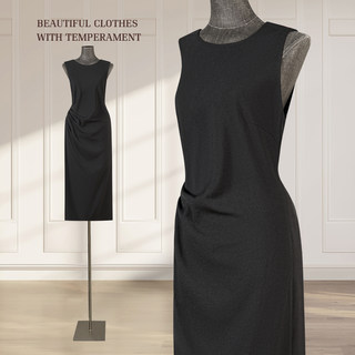 Hepburn Style Black Dress for Women 2026 Spring and Summer New High-End Backless Dress Little Black Dress Sleeveless Tank Dress