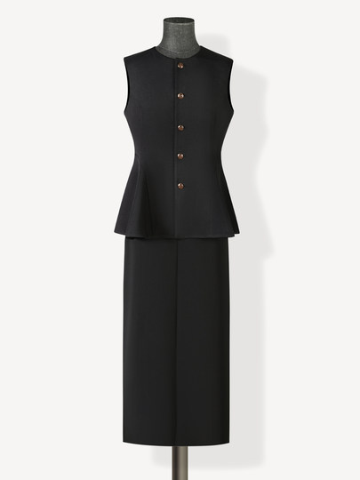 Black Professional Suit for Women Spring and Summer 2026 New High-End Sleeveless Vest Jacket and Skirt Two-Piece Set