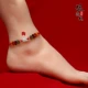 Trung Quốc Zodiac Animal Bull Dragon Monkey Pig Rabbit Mouse Anklet Benzoic Red Rope Five Elements Bracelet Men and Women Lovers - Vòng đeo tay Clasp