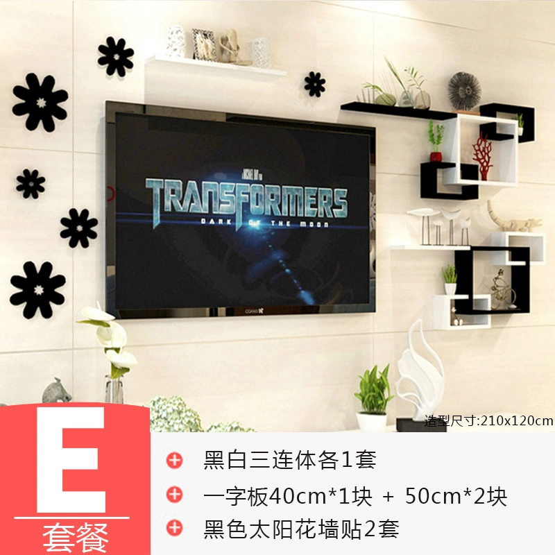 Kệ treo tường miễn phí phòng khách TV sofa nhà hàng phòng ngủ trang trí tường hiện đại tối giản treo tường - Kệ