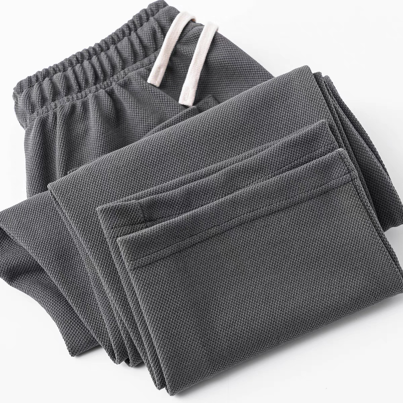 300g Summer Dark Gray Large Bead Pattern Straight-Leg Sports Pants Loose Casual Solid Color Elastic Waist Unisex Pants 2026 300g Summer Dark Gray Large Bead Pattern Straight-Leg Sports Pants Loose Casual Solid Color Elastic Waist Unisex Pants 2026