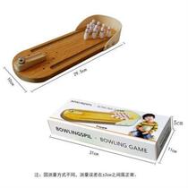 Mini tabletop bowling game toy wooden parent-child childrens toy mini tabletop game bocce ball