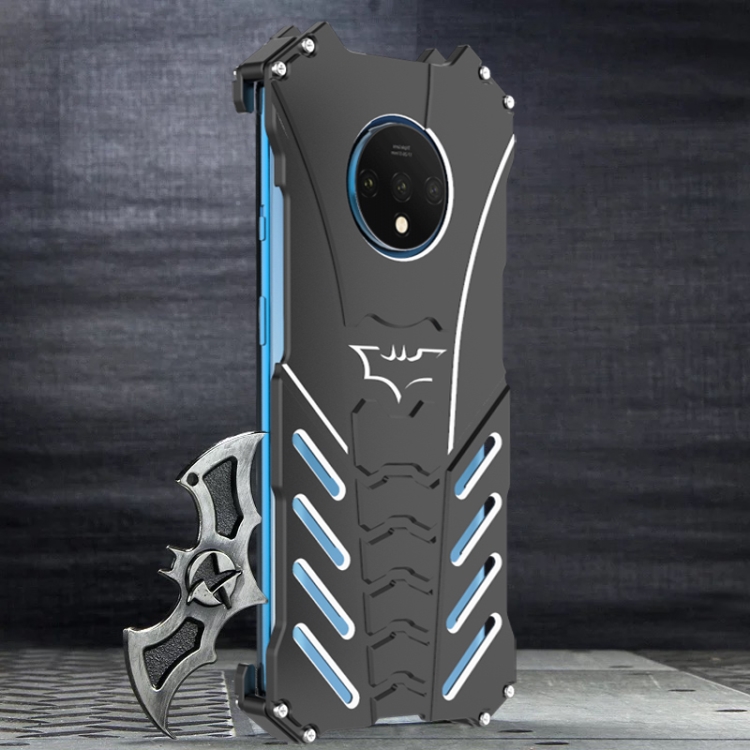 R-Just Batman Shockproof Aluminum Shell Metal Case with Custom Batarang Stent for OnePlus 7T Pro / OnePlus 7T