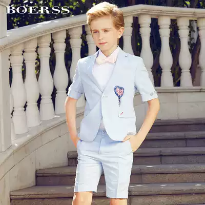BOERSS Boy dress Children's performance suit Flower girl suit Host suit British style shorts suit Spring and summer