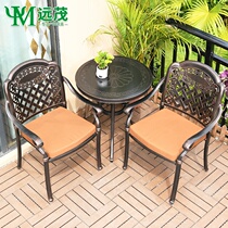 yuan mao balcony cha zhuo yi combination small outdoor cast aluminum tables and chairs red balcony xiao zhuo yi yi zhuo liang yi