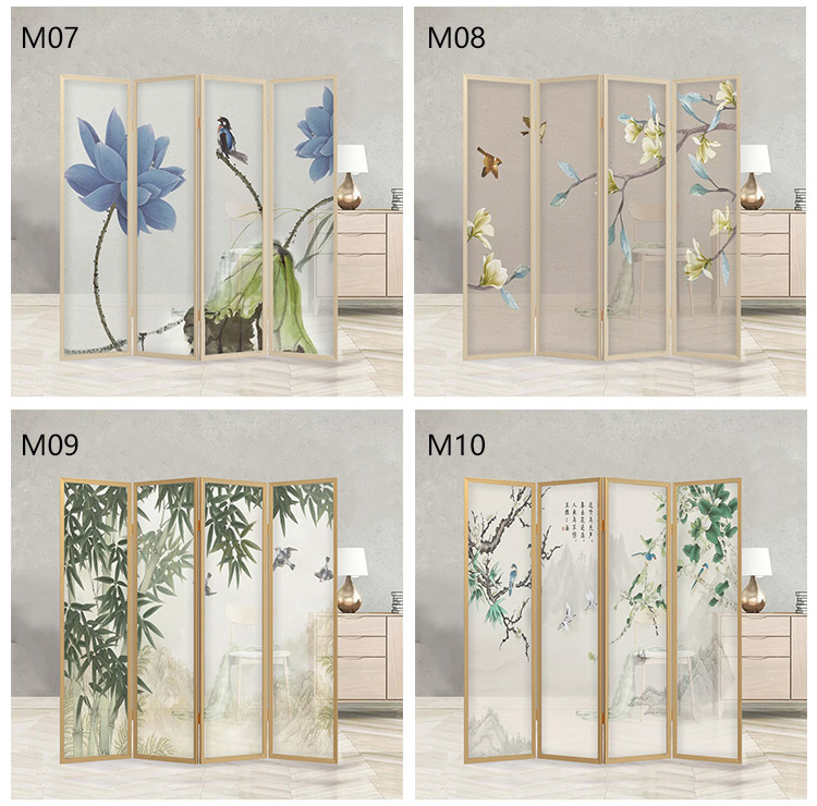 Trung Quốc màn hình phân vùng phòng khách văn phòng khách sạn phòng ngủ di động hiên đơn giản gỗ gấp vải mới - Màn hình / Cửa sổ vách gỗ ngăn phòng