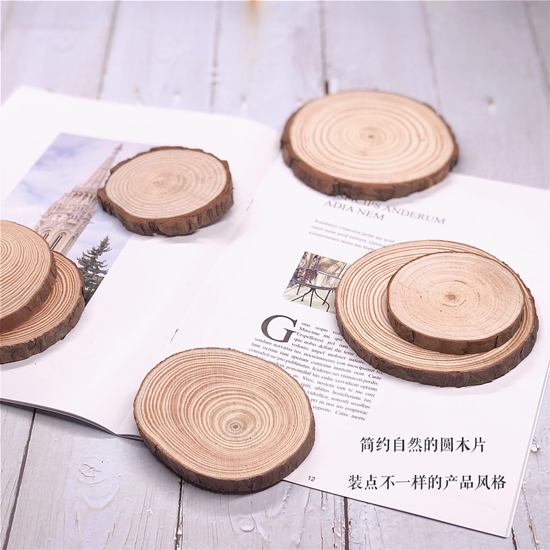 zakka solid wood wood chips Taobao photography wood jewelry jewelry photography photo props online shop photo decoration