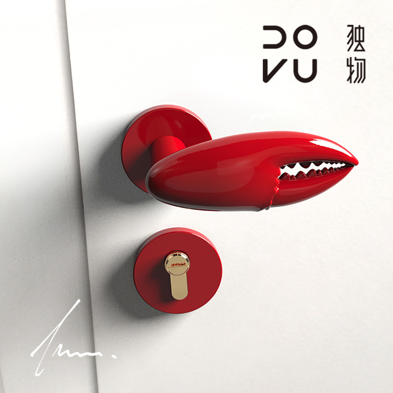 Have Money in Your Pocket, Have Personality, Artistic Golden Club Dopamine Door Handle, Magnetic Silent Italian-Style Door Lock