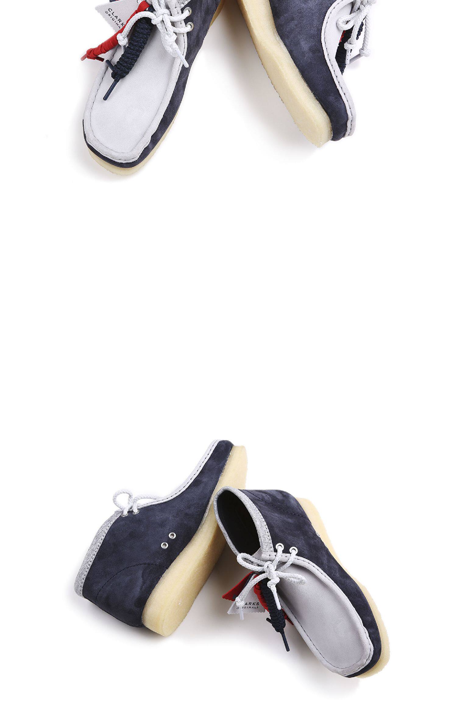 Повседневная обувь #hpt#clarks originals wallabee boot vcy撞色反毛皮休闲袋鼠鞋