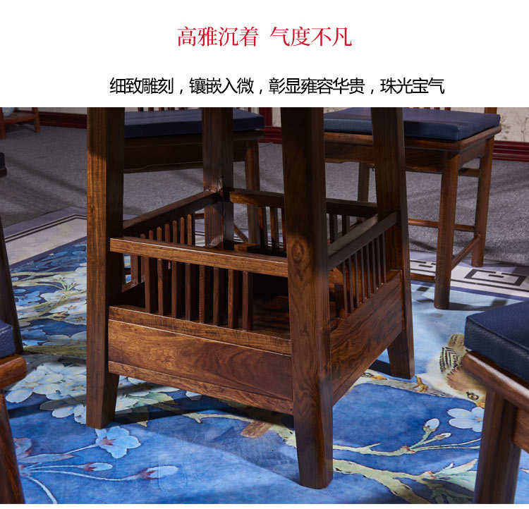 Bàn làm bằng gỗ gụ Bàn gỗ đàn hương châu Phi mới Bàn ăn gỗ rắn Trung Quốc mới - Bộ đồ nội thất giường ngủ hiện đại