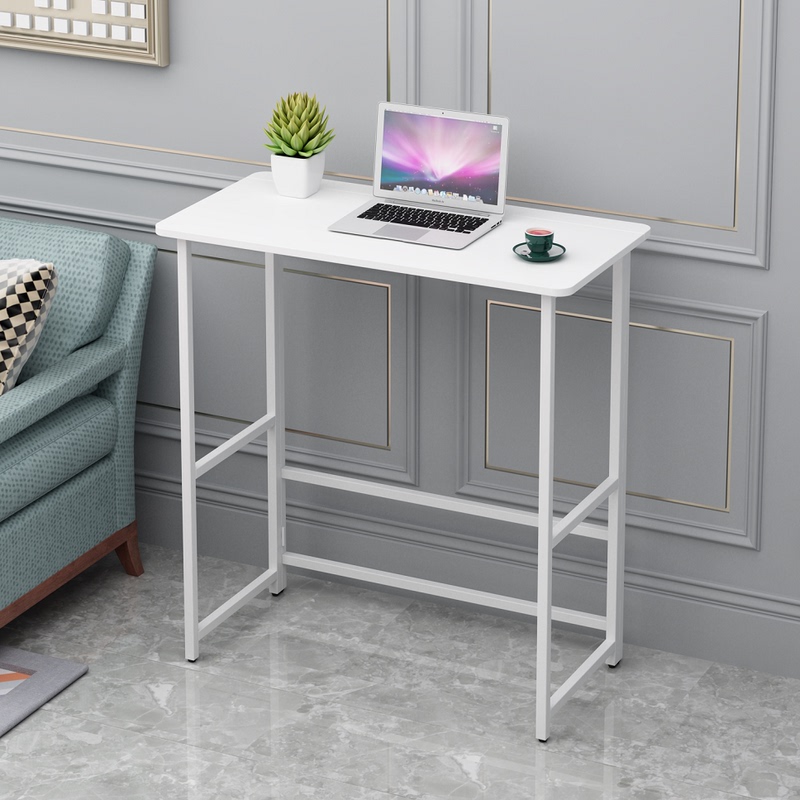 Space-Saving Foldable Computer Desk, Standing Workbench, Home Standing Office Study Desk, High-Legged Writing Desk