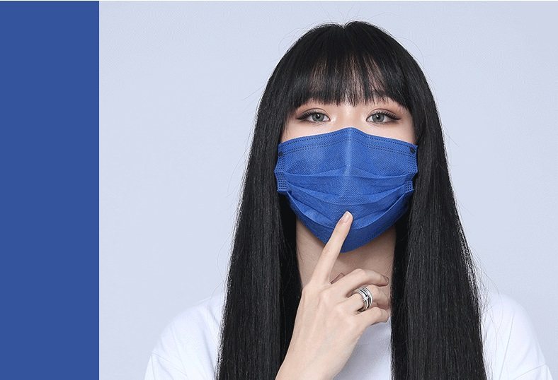Disposable mask blue thin section men's and women's royal blue Klein blue dark blue summer blue sea blue sky blue full blue tide