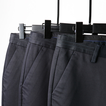 Foreign trade cut tail single autumn and winter mens solid color Foundation Joker stretch casual trousers straight trousers 6863