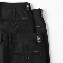 High end line carbon abrasive Autumn Winter men Business Leisure commuter small straight tube casual pants trousers trousers 6025