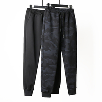 Thick waterproof and anti-lamb cashmere winter mens sports leisure Joker plus velvet warm corset pants 6844