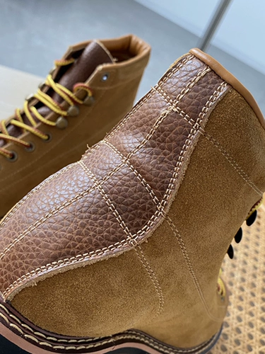 Индийские короткие ботинки из воловьей кожи уровня «шеф» с короткими лицами, боксерские ботинки, рабочие ботинки цвета хаки Ami 11388