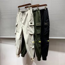 (Clearance does not return) mens couples multi-bag slim slacks trousers Tide pants 6576